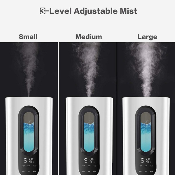 Humidifiers pasapair Ultrasonic Humidifier, 3500ml Top Fill with Cool Mist for Large Room Bedroom Office, Auto Shut-Off, Sleep Mode, Whisper-Quiet Operation for Babies, Touch Remote Control