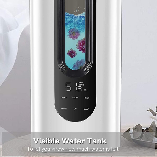 Humidifiers pasapair Ultrasonic Humidifier, 3500ml Top Fill with Cool Mist for Large Room Bedroom Office, Auto Shut-Off, Sleep Mode, Whisper-Quiet Operation for Babies, Touch Remote Control