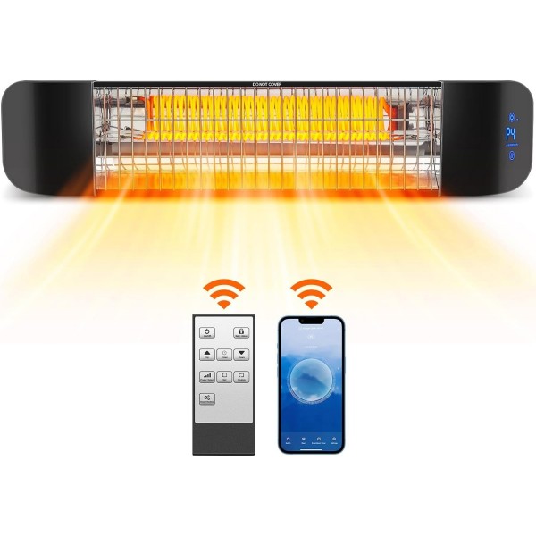 Pasapair Electric Patio Heater with APP Control - ...