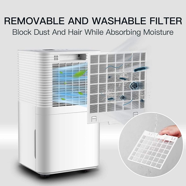 Pasapair 12L/24H electronic dehumidifier ，2L water tank