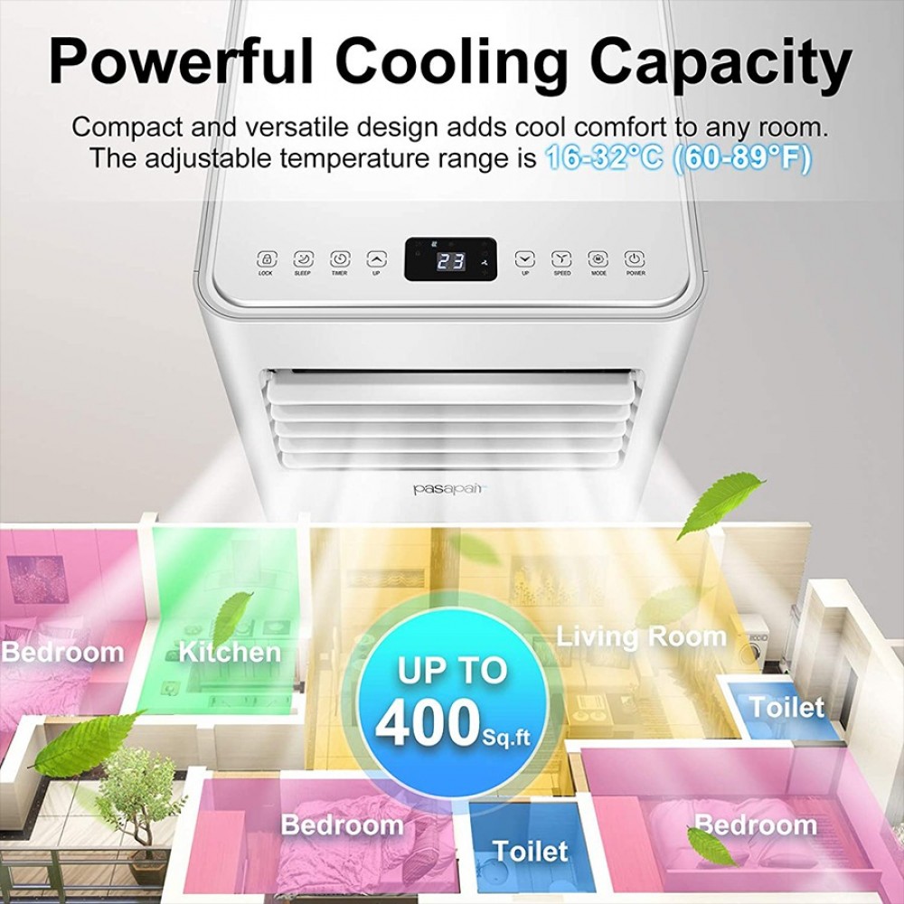 Pasapair Portable Air Conditioner/Air Cooler 10000 BTU with